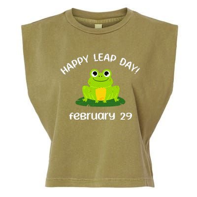 Happy Leap Day Year 2024 February 29th Funny Frog lovers Garment-Dyed Women's Muscle Tee