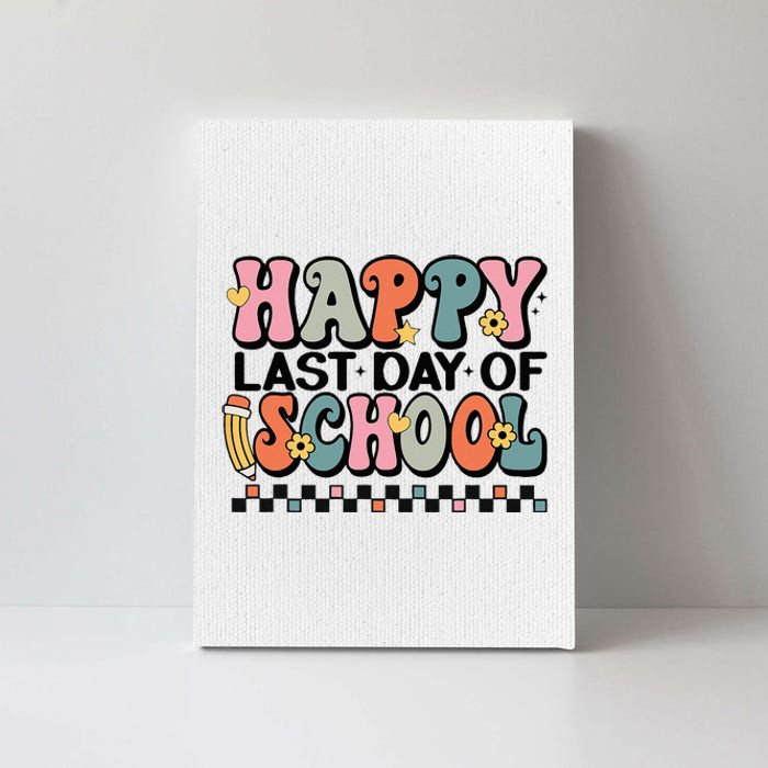 Happy Last Day Of School Teacher Student Graduation Canvas