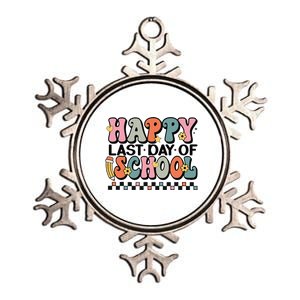 Happy Last Day Of School Teacher Student Graduation Metallic Star Ornament