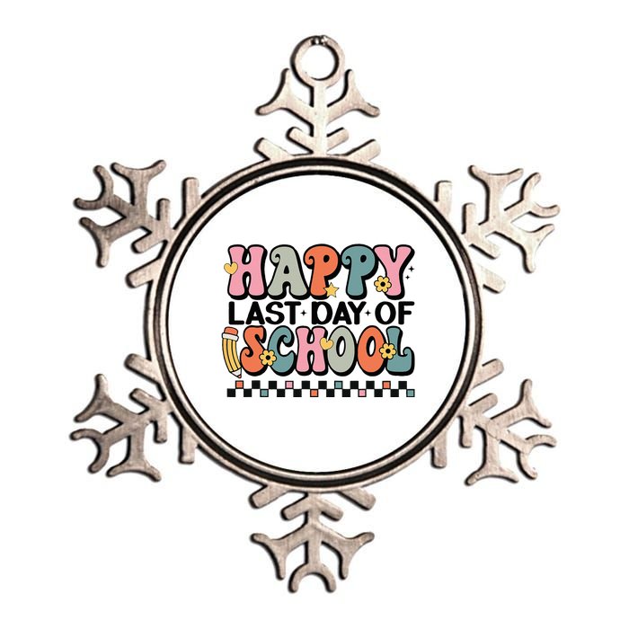 Happy Last Day Of School Teacher Student Graduation Metallic Star Ornament