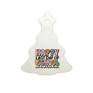 Happy Last Day Of School Teacher Student Graduation Ceramic Tree Ornament