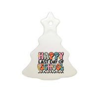 Happy Last Day Of School Teacher Student Graduation Ceramic Tree Ornament