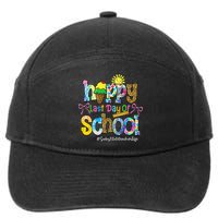 Happy Last Day Of School Substitute Teacher Life Leopard 7-Panel Snapback Hat