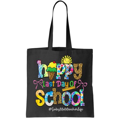 Happy Last Day Of School Substitute Teacher Life Leopard Bag