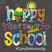 Happy Last Day Of School Substitute Teacher Life Leopard Vector Backpack