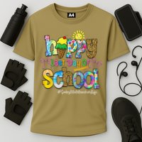 Happy Last Day Of School Substitute Teacher Life Leopard Cooling Performance Crew T-Shirt