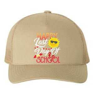 Happy Last Day Of School Teacher Student Graduation Summer Cute Yupoong Adult 5-Panel Trucker Hat