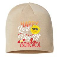 Happy Last Day Of School Teacher Student Graduation Summer Cute Sustainable Beanie