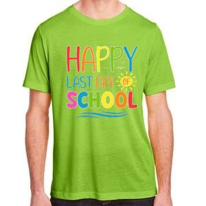 Happy Last Day Of School Teacher Student Graduation Summer Adult ChromaSoft Performance T-Shirt