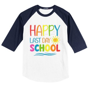 Happy Last Day Of School Teacher Student Graduation Summer Baseball Sleeve Shirt