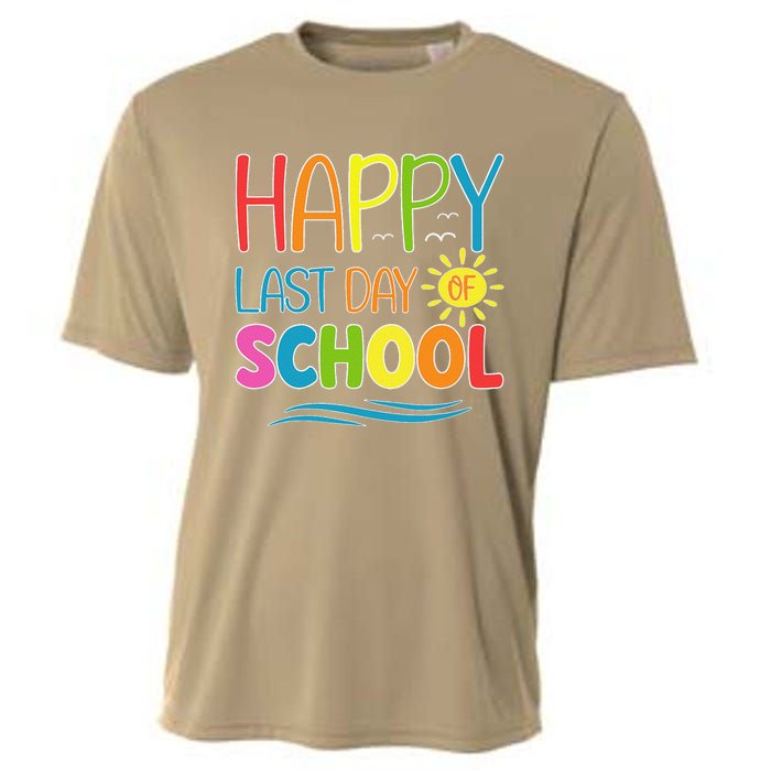 Happy Last Day Of School Teacher Student Graduation Summer Cooling Performance Crew T-Shirt