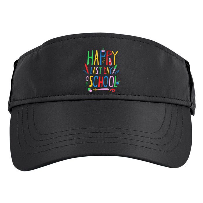 Happy Last Day Of School Teacher School's Out Adult Drive Performance Visor