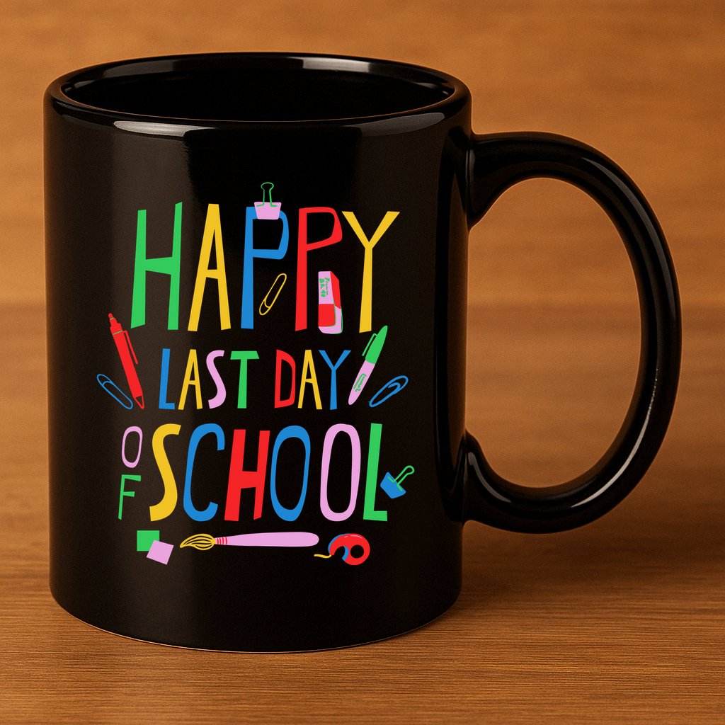 Happy Last Day Of School Teacher School's Out 11oz C Handle Ceramic Mug