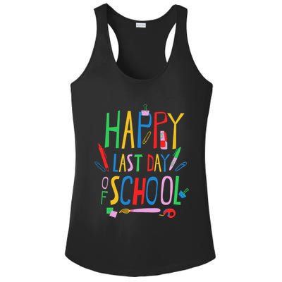 Happy Last Day Of School Teacher School's Out Ladies PosiCharge Competitor Racerback Tank