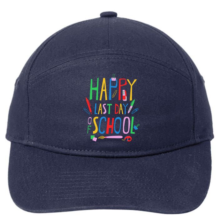 Happy Last Day Of School Teacher School's Out 7-Panel Snapback Hat