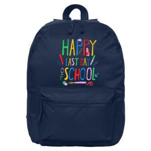 Happy Last Day Of School Teacher School's Out 16 in Basic Backpack