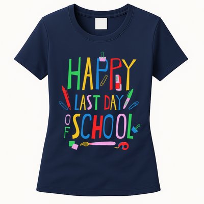 Happy Last Day Of School Teacher School's Out Womens T-Shirt