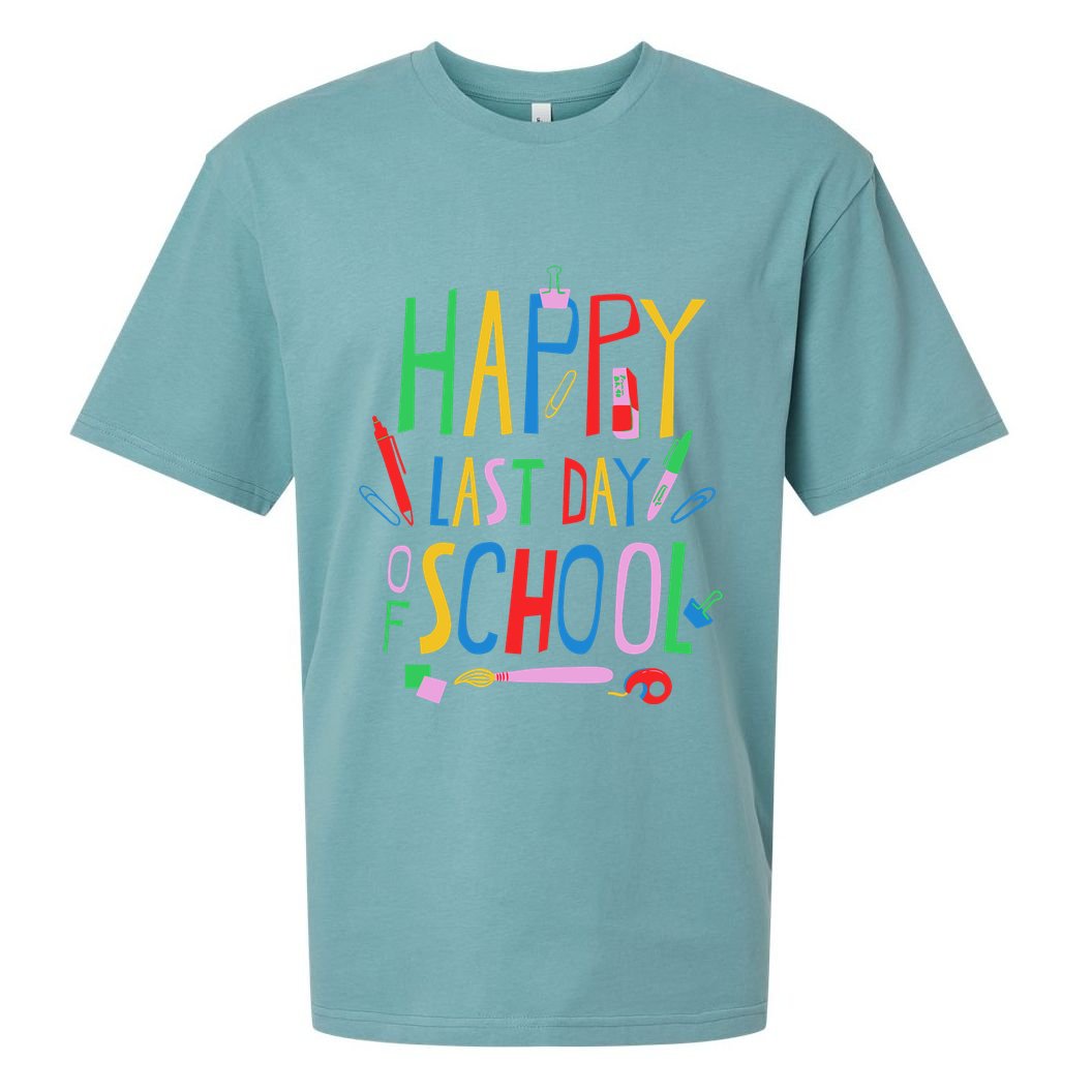 Happy Last Day Of School Teacher School's Out Sueded Cloud Jersey T-Shirt