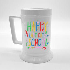 Happy Last Day Of School Teacher School's Out Beer Stein