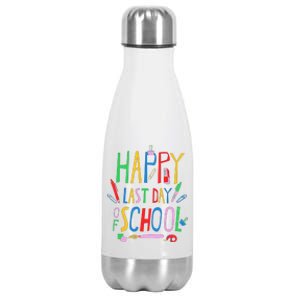 Happy Last Day Of School Teacher School's Out Stainless Steel Insulated Water Bottle