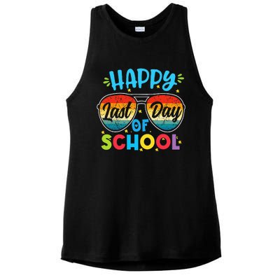 Happy Last Day Of School Teacher Student Graduation Ladies PosiCharge Tri-Blend Wicking Tank