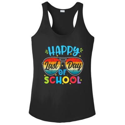 Happy Last Day Of School Teacher Student Graduation Ladies PosiCharge Competitor Racerback Tank