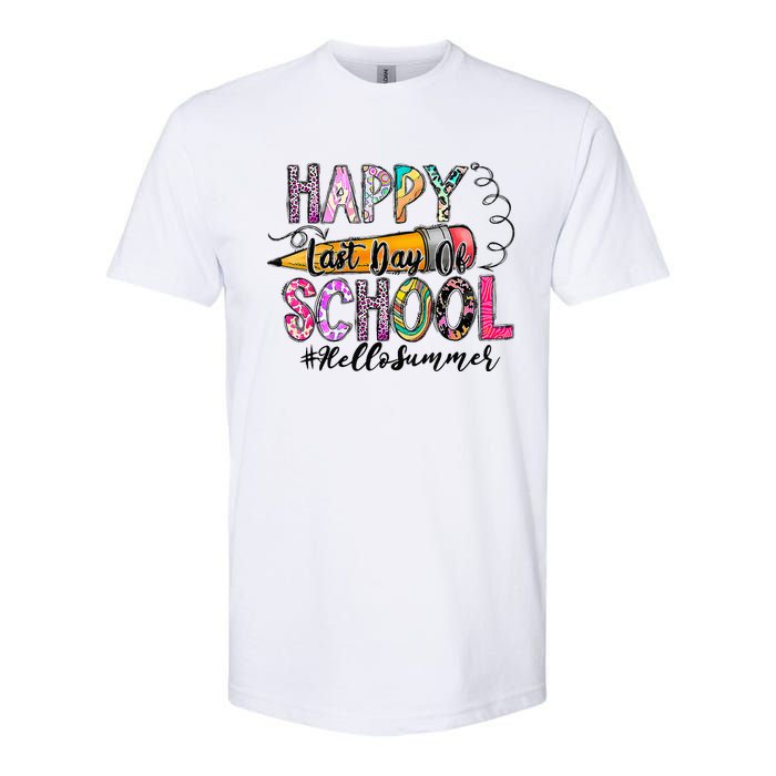 Happy Last Day Of School Hello Summer Teacher Student Softstyle CVC T-Shirt