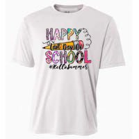 Happy Last Day Of School Hello Summer Teacher Student Cooling Performance Crew T-Shirt