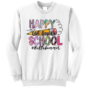 Happy Last Day Of School Hello Summer Teacher Student Sweatshirt