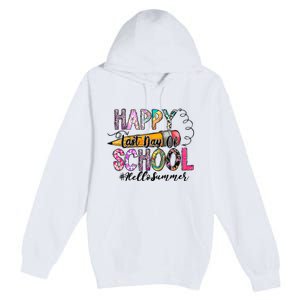 Happy Last Day Of School Hello Summer Teacher Student Premium Pullover Hoodie