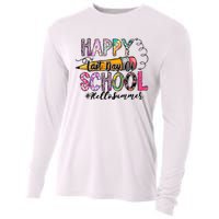 Happy Last Day Of School Hello Summer Teacher Student Cooling Performance Long Sleeve Crew