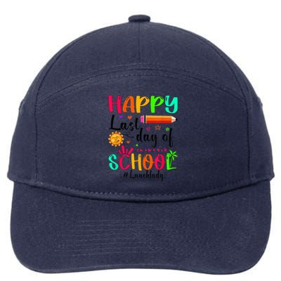 Happy Last Day Of School Lunch Lady Summer Graduation Teach 7-Panel Snapback Hat