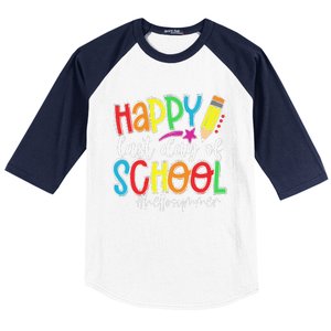 Happy Last Day Of School Teacher Graduation Last Day Baseball Sleeve Shirt