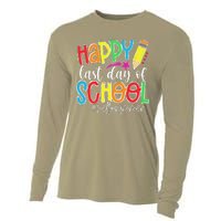 Happy Last Day Of School Teacher Graduation Last Day Cooling Performance Long Sleeve Crew