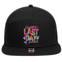 Happy Last Day Of School Teacher Student Graduation 7 Panel Mesh Trucker Snapback Hat