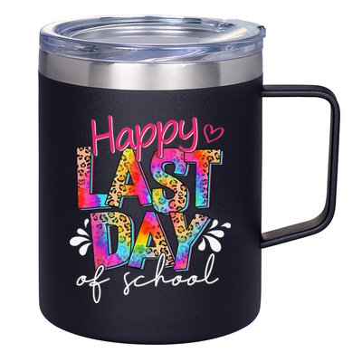 Happy Last Day Of School Teacher Student Graduation 12oz Stainless Steel Coffee Mug