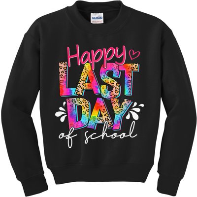 Happy Last Day Of School Teacher Student Graduation Kids Sweatshirt