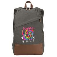 Happy Last Day Of School Teacher Student Graduation Cotton Canvas Backpack