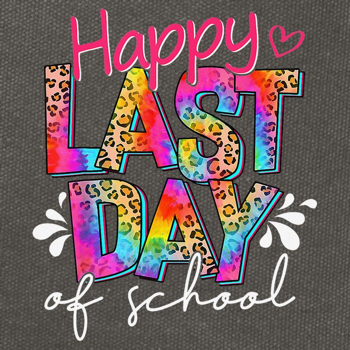 Happy Last Day Of School Teacher Student Graduation Cotton Canvas Backpack