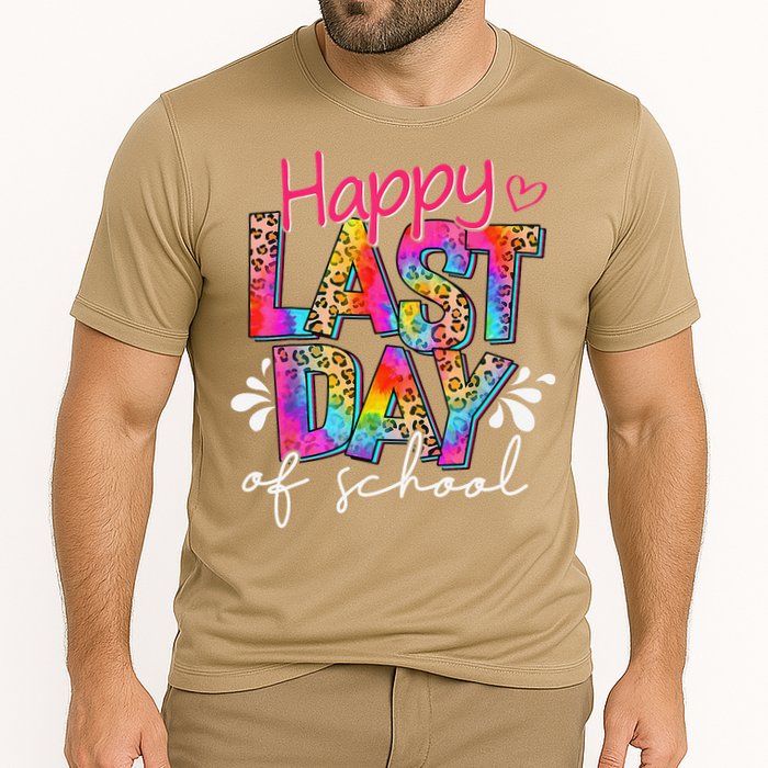 Happy Last Day Of School Teacher Student Graduation Cooling Performance Crew T-Shirt