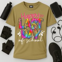 Happy Last Day Of School Teacher Student Graduation Cooling Performance Crew T-Shirt