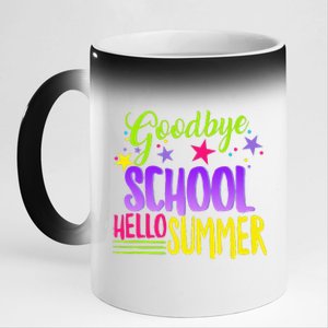 Happy Last Day Of School Teacher Hello Summer Student Gift 11oz Black Color Changing Mug