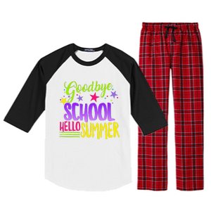 Happy Last Day Of School Teacher Hello Summer Student Gift Raglan Sleeve Pajama Set