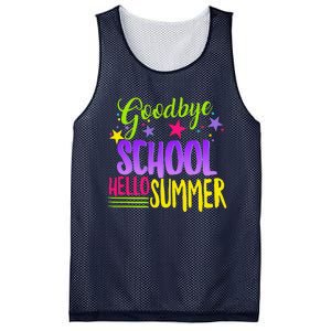 Happy Last Day Of School Teacher Hello Summer Student Gift Mesh Reversible Basketball Jersey Tank