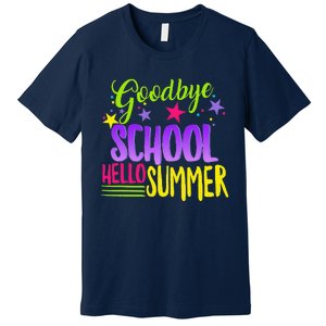 Happy Last Day Of School Teacher Hello Summer Student Gift Premium T-Shirt