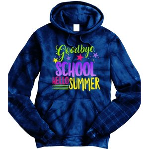 Happy Last Day Of School Teacher Hello Summer Student Gift Tie Dye Hoodie