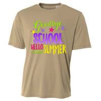 Happy Last Day Of School Teacher Hello Summer Student Gift Cooling Performance Crew T-Shirt