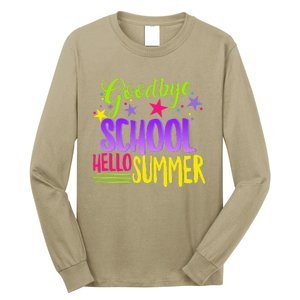 Happy Last Day Of School Teacher Hello Summer Student Gift Long Sleeve Shirt