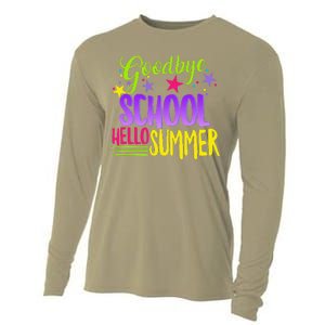 Happy Last Day Of School Teacher Hello Summer Student Gift Cooling Performance Long Sleeve Crew