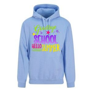 Happy Last Day Of School Teacher Hello Summer Student Gift Unisex Surf Hoodie